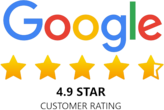 Google 4.9 star customer rating